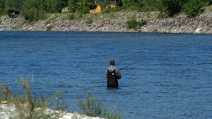 Pesca en el Río Orkla