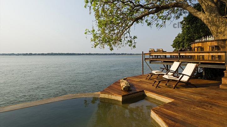 Terraza del Royal Zambezi Lodge.