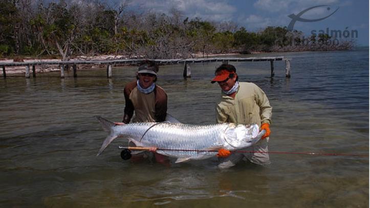 Tarpón capturado en Isla de Holbox