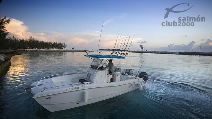 Lancha de pesca del Bair´s Lodge, isla de South Andros, Bahamas